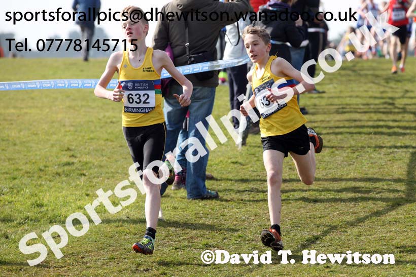 Boys under-13s 2016 Inter Counties Cross Country Champs. and Cross Challenge Final, Cofton Park, Birmingham. Photo: David T. Hewitson/Sports for All Pics